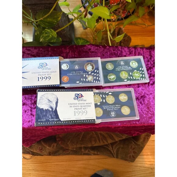 1999 US Mint Proof Set & 50 State Quarters Proof Set - Picture 2 of 3